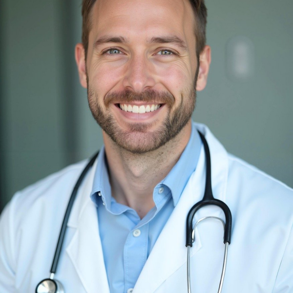ai generated, doctor, male, health, male doctor, happy doctor, white doctor, hospital, medical, dentist, surgery, healthcare, medicine